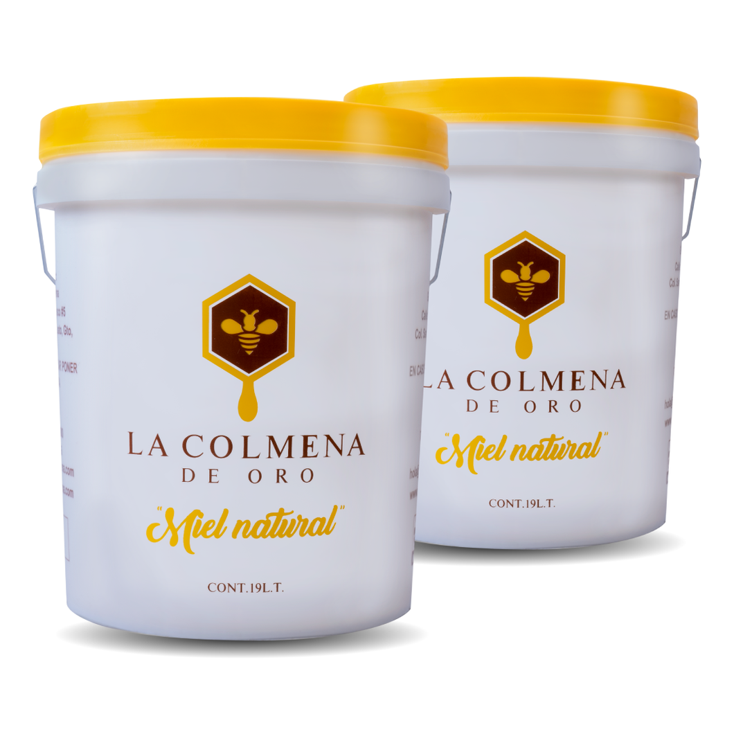 2 Cubetas 27 kg de Miel la Colmena de Oro | Promo